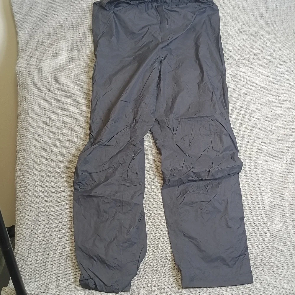 LL Bean Gore-Tex Rain Pants Mens M Reg Gray Excellent Waterproof Stowaway